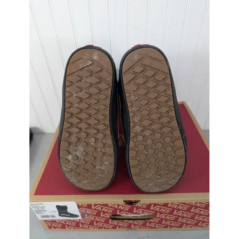 Vans Aura Linerless Snowboard Boots Men's 7 Black/Gum Synthetic VN000BWGB9M